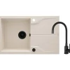Lavello 1 vasca gocciolatoio Idrostile Florida con rubinetto 490x194 mm Beige