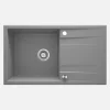 Lavello 1 vasca gocciolatoio Idrostile Güines sifone 500x209 mm grigio met