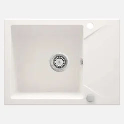 Lavello 1 vasca gocciolatoio Idrostile Banes 440x193 mm Alabastro