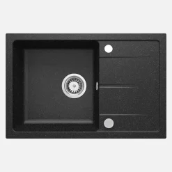 Lavello 1 vasca gocciolatoio Idrostile Amancio sifone 440x164 mm grafite