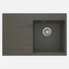 Lavello 1 vasca gocciolatoio sinistra Banes sifone 500x195 mm antracite met