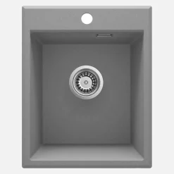 Lavello 1 vasca Idrostile Güines 500x210 mm grigio metallizzato