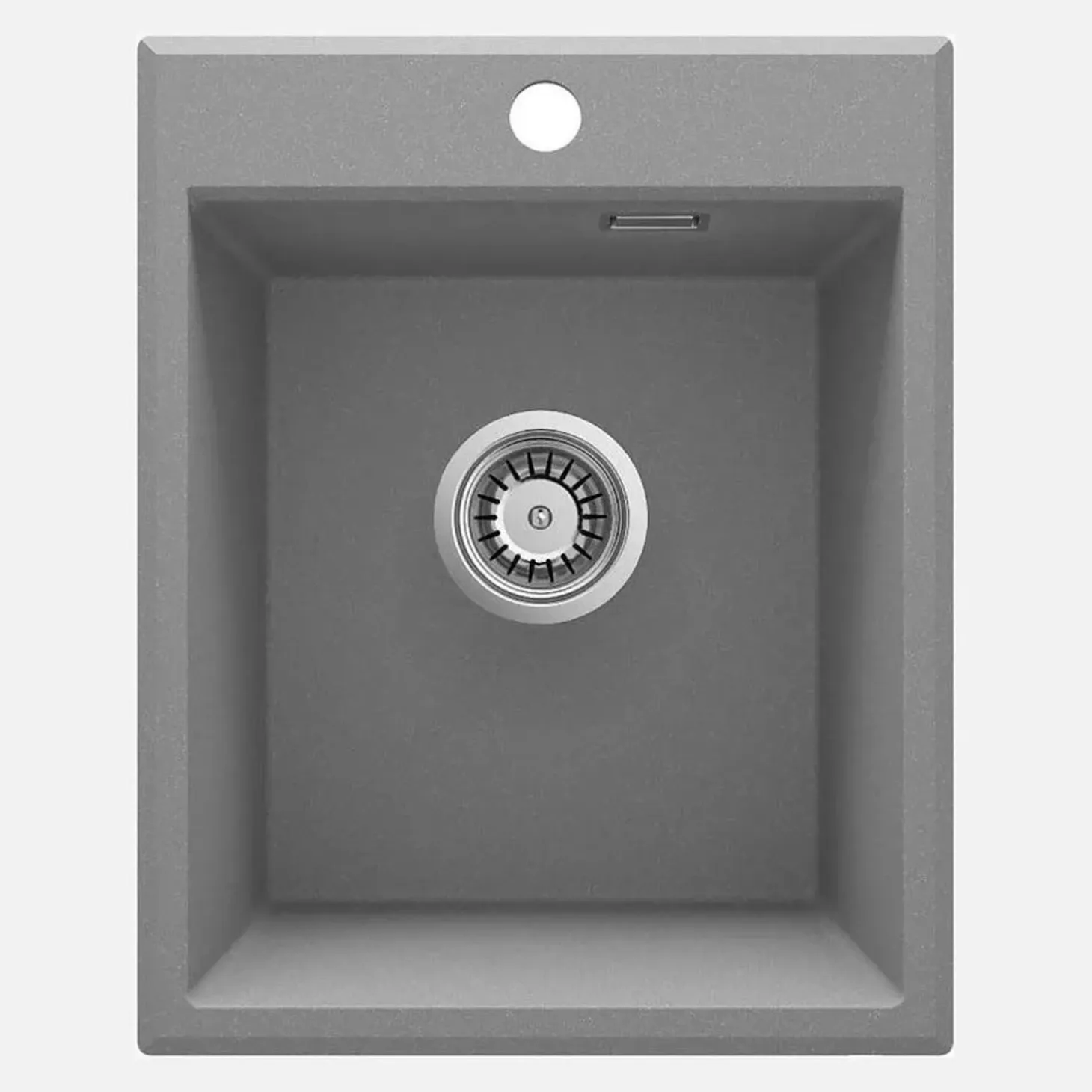 Lavello 1 vasca Idrostile Güines 500x210 mm grigio metallizzato