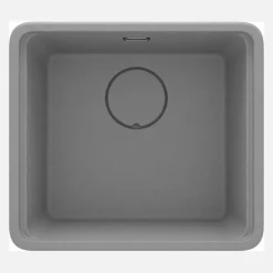 Lavello 1 vasca Idrostile Varadero 450x230 mm grigio metallizzato