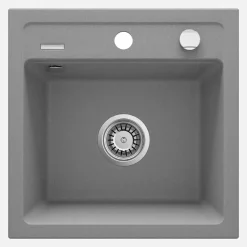 Lavello 1 vasca Idrostile Martí 440x184 mm grigio metallizzato