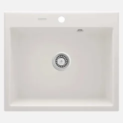 Lavello 1 vasca Idrostile Florida sifone 520x210 mm alabastro