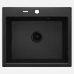 Lavello 1 vasca Idrostile Florida sifone 520x210 mm grafite metallizzata