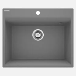 Lavello 1 vasca Idrostile Bayamo 500x216 mm grigio metallizzato