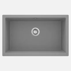 Lavello 1 vasca incasso Idrostile Colón 500x204 mm grigio metallizzato