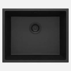 Lavello 1 vasca incasso Idrostile Colón forma oriz 440x200 mm Grafite Met