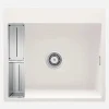 Lavello 1 vasca magnetico quadrato Idrostile Guayos 520x220 mm Alabastro