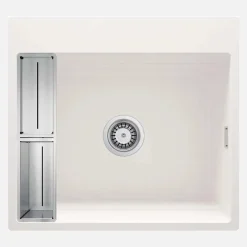 Lavello 1 vasca magnetico quadrato Idrostile Guayos 520x220 mm Alabastro