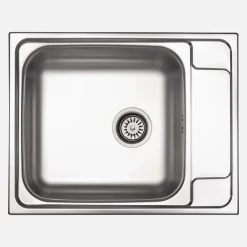 Lavello 1 vasca quadrata gocciolatoio Idrostile Cidra 500x165 mm acciaio inox