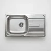 Lavello 1 vasca rettangolare gocciolatoio Jobabo 435x160 mm acciaio inox