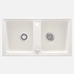 Lavello 2 vasche Idrostile Martí 435x180 mm alabastro