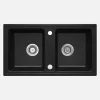 Lavello 2 vasche Idrostile Martí 435x180 mm Nero