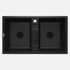 Lavello 2 vasche Idrostile Güines 500x220 mm Nero