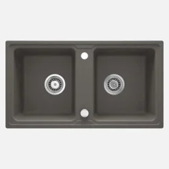Lavello 2 vasche Idrostile Martí 435x180 mm Antracite metallizzato