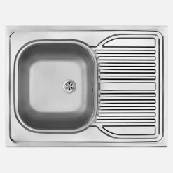 Lavello appoggio 1 vasca gocciolatoio Guantánamo 600x160 mm acciaio inox