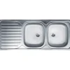 Lavello da appoggio 2 vasche dx 120 cm inox