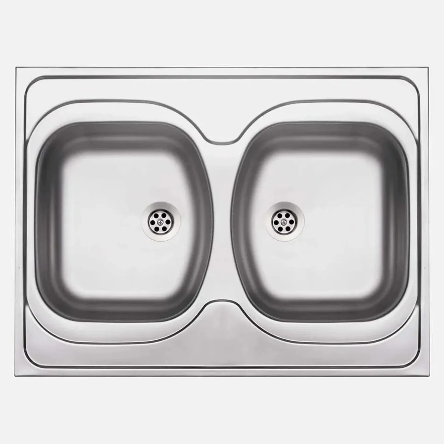 Lavello da appoggio 2 vasche Idrostile Guantánamo 600x140 mm acciaio inox