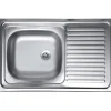 Lavello da appoggio 1 vasca sx 80 cm inox