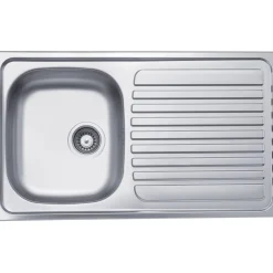 Lavello da incasso 1 vasca sx 86 cm inox