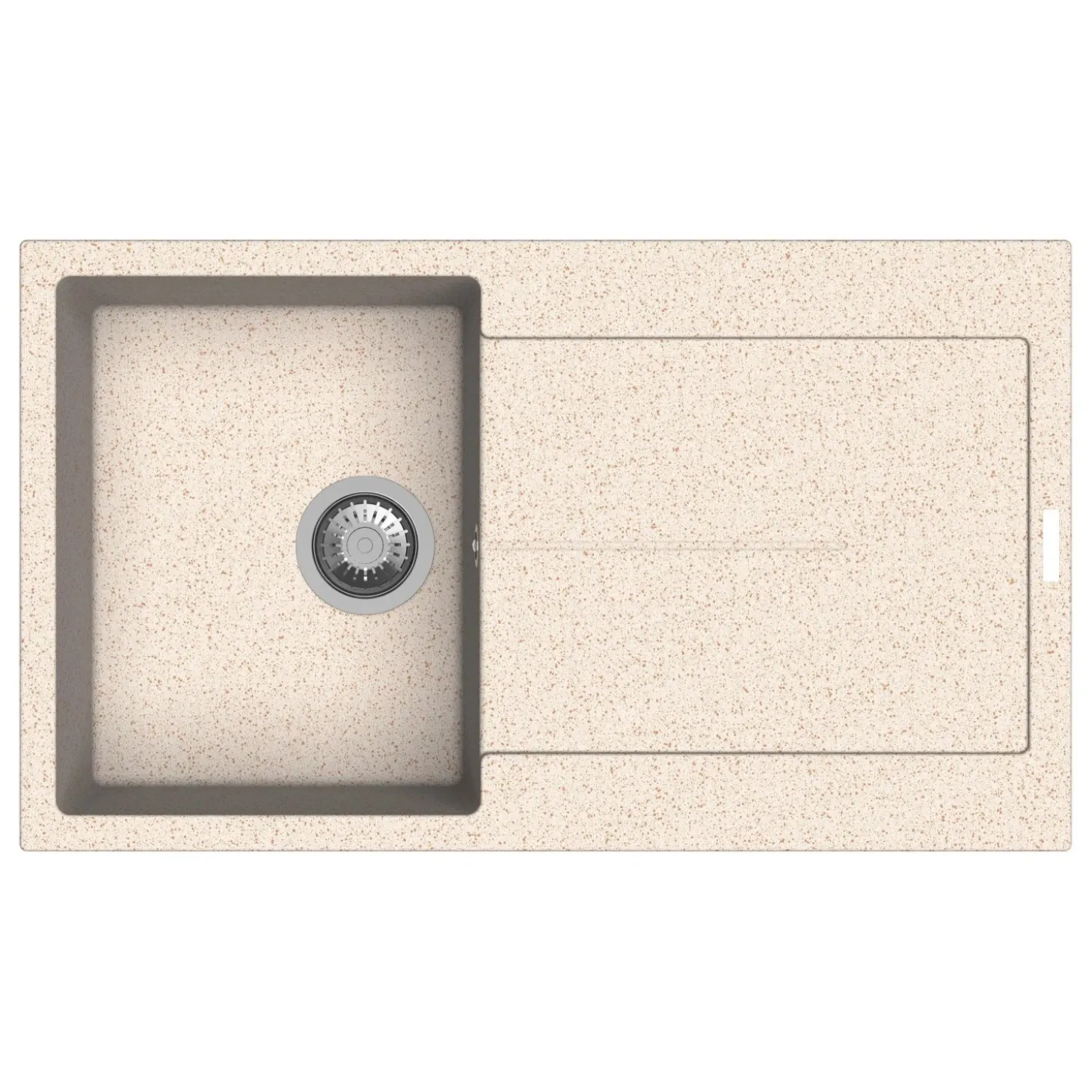 Lavello da incasso in quarzo 1 vasca 86x50 cm avena