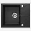 Lavello granito 1 vasca quadrata gocciolatoio Idrostile sifone 490x194 mm