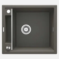 Lavello granito magnetico 1 vasca Idrostile sifone 500x219 mm antracite