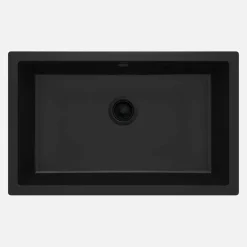 Lavello sottopensile 1 vasca Idrostile Colón 500x204 mm Nero