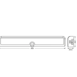 LED sottopensile cucina Ledvance Linear led flip sensor orientabile 4,5 W 270 lm