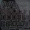 Letterfix alfabeto e numeri adesivi nero 30 mm