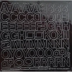 Letterfix alfabeto e numeri adesivi nero 18 mm