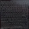 Letterfix alfabeto e numeri adesivi nero 12 mm