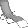 Lettino prendisole Pando Grigio 140x61x57-96,5 cm