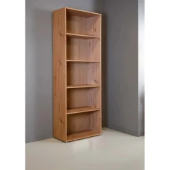 Liberia 5 vani in truciolare 200x69x35 cm quercia