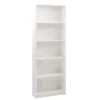 Libreria 5 ripiani in pannello truciolare Bianco 58x23x170 cm