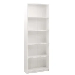 Libreria 5 ripiani in pannello truciolare Bianco 58x23x170 cm