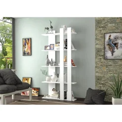Libreria Tiny in legno bianco