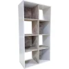 Libreria 8 vani in pannello truciolare Bianco-Cemento 60x30x120 cm