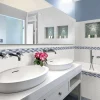 Listello Legni di rivestimento per bagno blu 6 cm x 20 cm