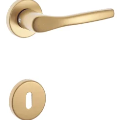 Maniglia Bica alluminio con rosette e bocchette patent bronzata