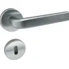 Maniglia per porta Torcia in alluminio con rosette cromo 13 cm