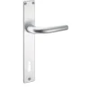 Maniglia Uno alluminio con placca foro patent argento 70 mm
