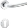 Maniglia Uno alluminio con rosette e bocchette Yale argento