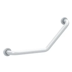 Maniglione a 45° in acciaio laccato 30x30 cm bianco