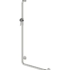 Maniglione bagno angolare sinistro Idrostile kit montaggio 670x1270 mm acciaio