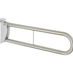 Maniglione bagno pieghevole multifunzione Idrostile 76 cm acciaio lucido