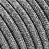 3 m cavo tessile rotondo 2 x 0,75 mm² grafite